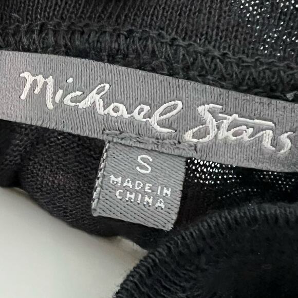 Michael Stars Black Long Tank with Side Splits - Picture 3 of 4